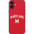 University of Maryland Collegiate Text Red iPhone 16 Plus Skin
